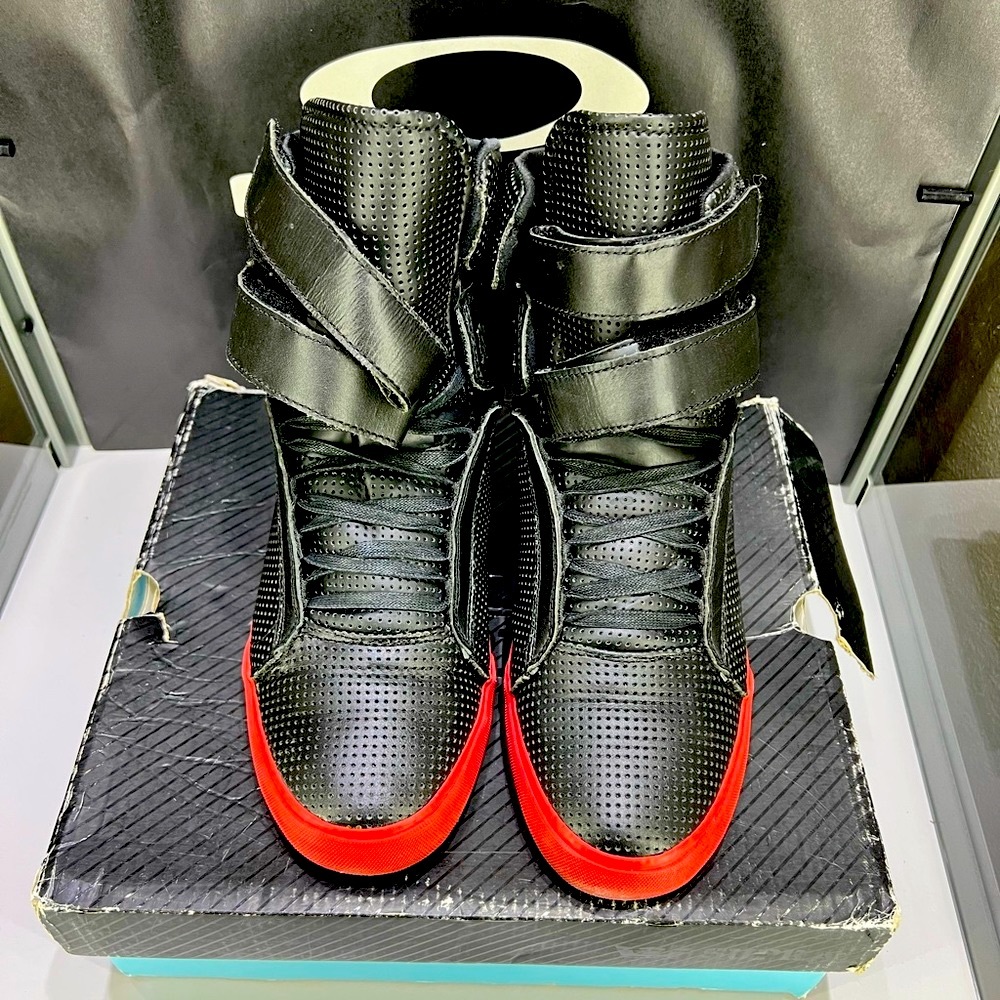 Supra TK Society Black Perf leather “red carpet”
